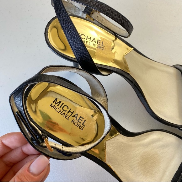 Michael Kors Black and Gold Heels - Picture 3 of 6
